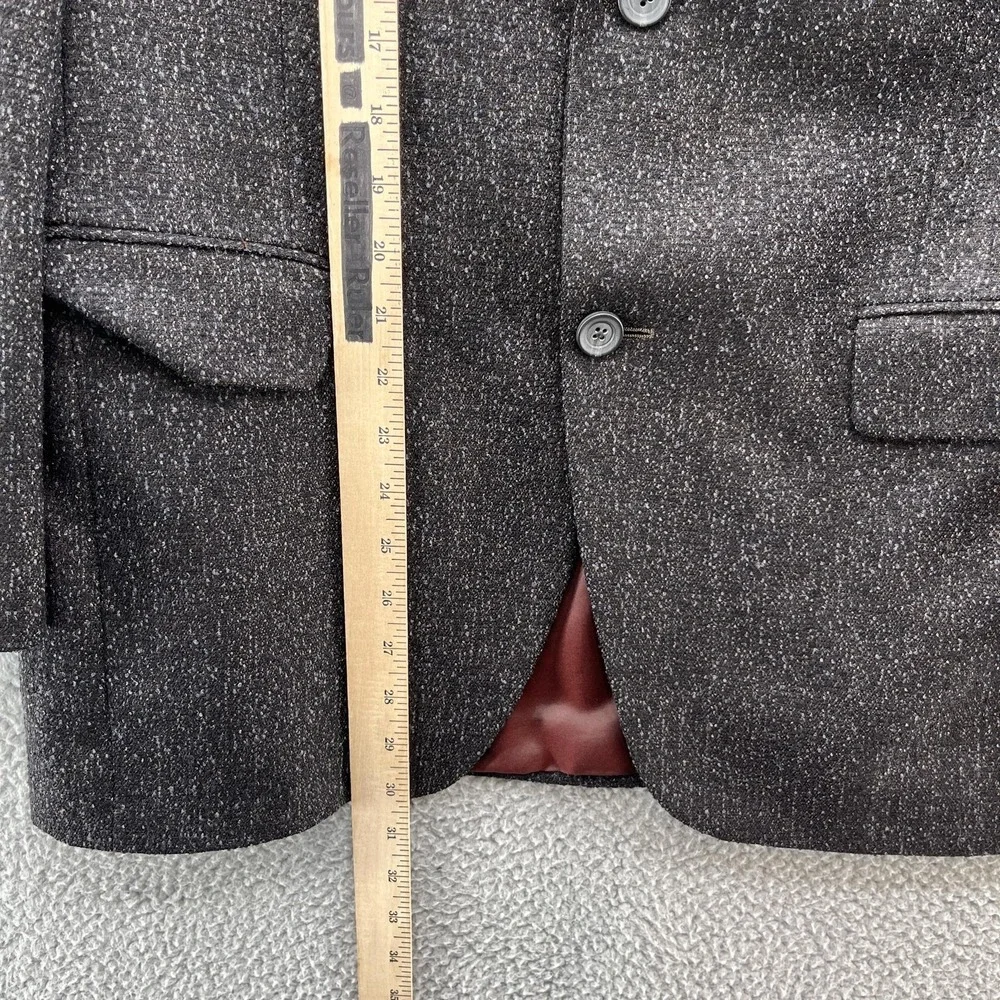 Jack Victor Blazer Mens 39R Gray Wool Speckled Tweed 2 Button Classic Sport Coat